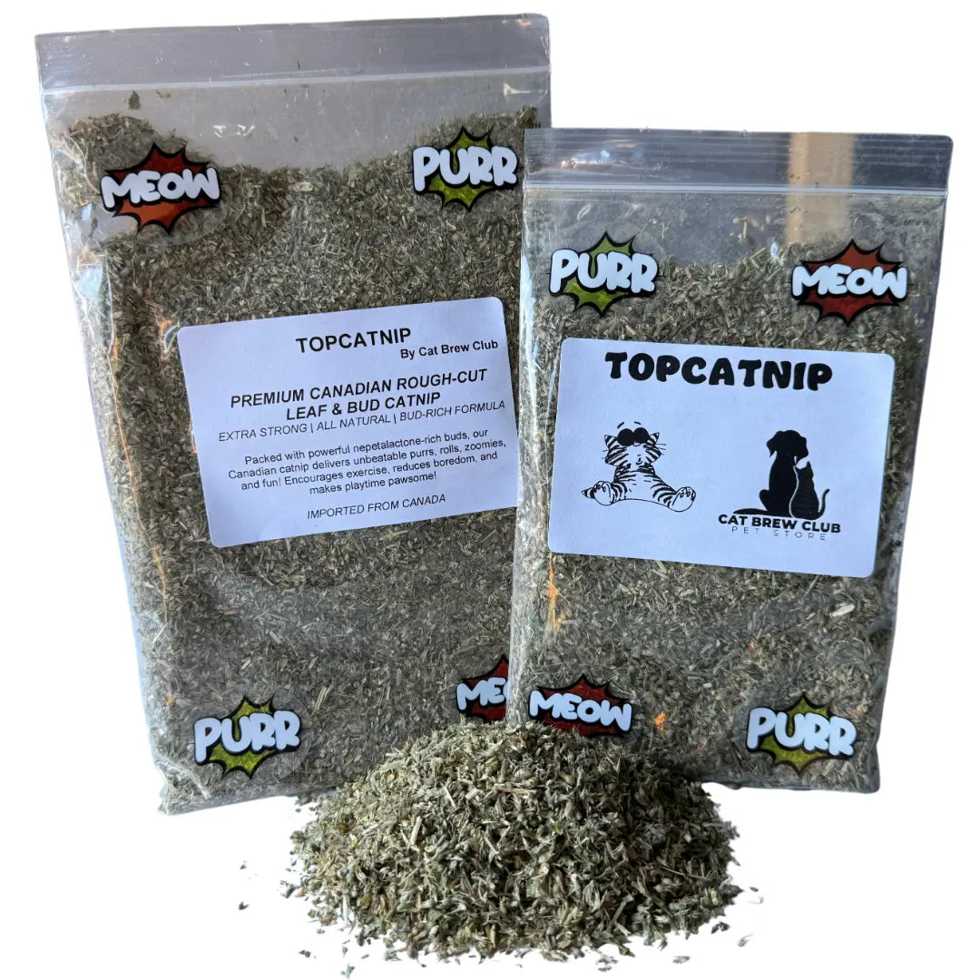 TopCatnip© - Premium Canadian Rough Cut Catnip Leaf & Bud - Extra Strong Catnip For Cats