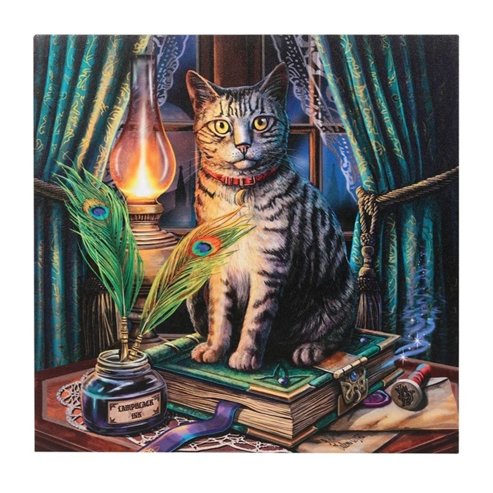 Book of Shadows Light Up Canvas Plaque by Lisa Parker - Cat Brew Club