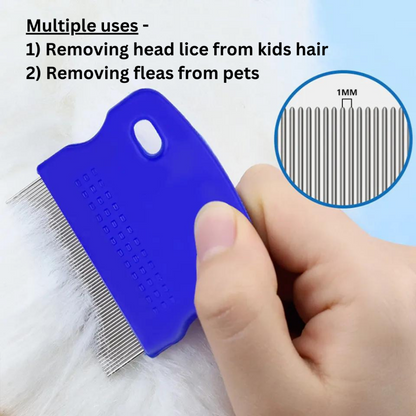 2 x Flea Lice Comb For Cat Dog Pet Fine Tooth - Effective Lice Flea Removal - Cat Brew Club