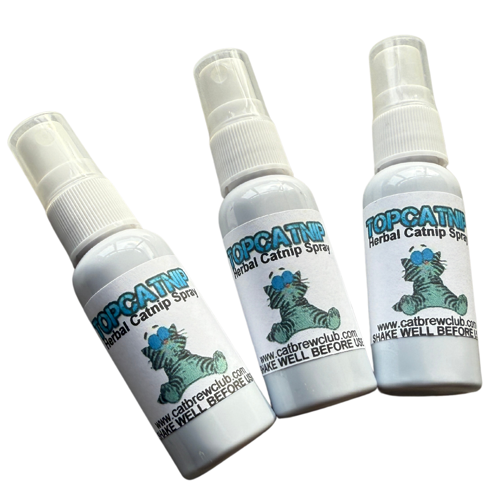 TopCatnip© - 3x30ml Catnip Spray for Kitten Toys & Scratch Posts 90ml