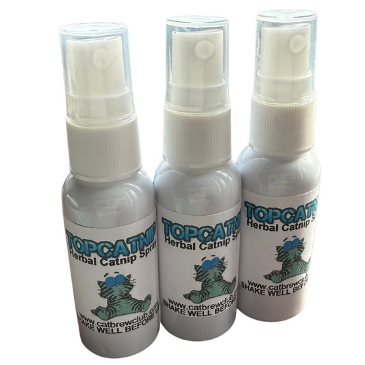 TopCatnip© - 3x30ml Catnip Spray for Kitten Toys & Scratch Posts 90ml