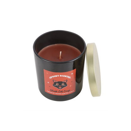 Black Cat Curse Candle - Cinnamon Orange Scent - Cat Brew Club