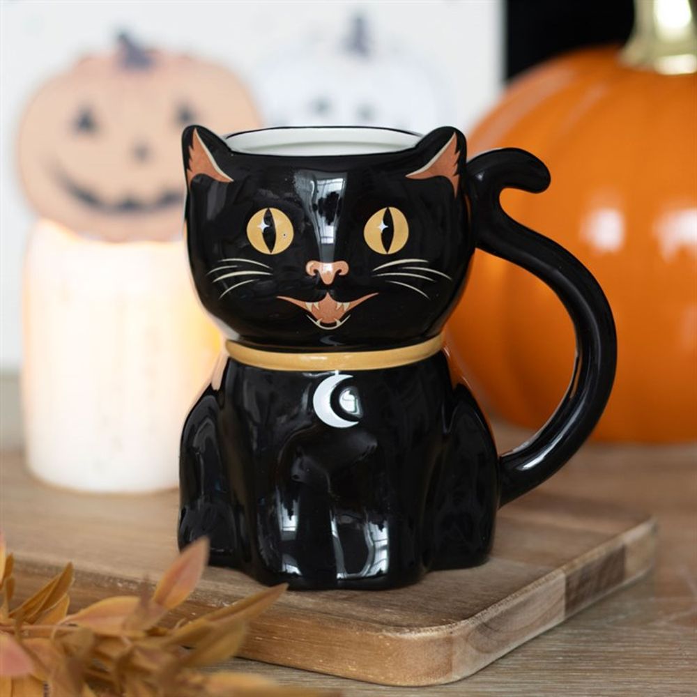 Spooky Black Cat Mug - Halloween Coffee Cup - Cat Brew Club