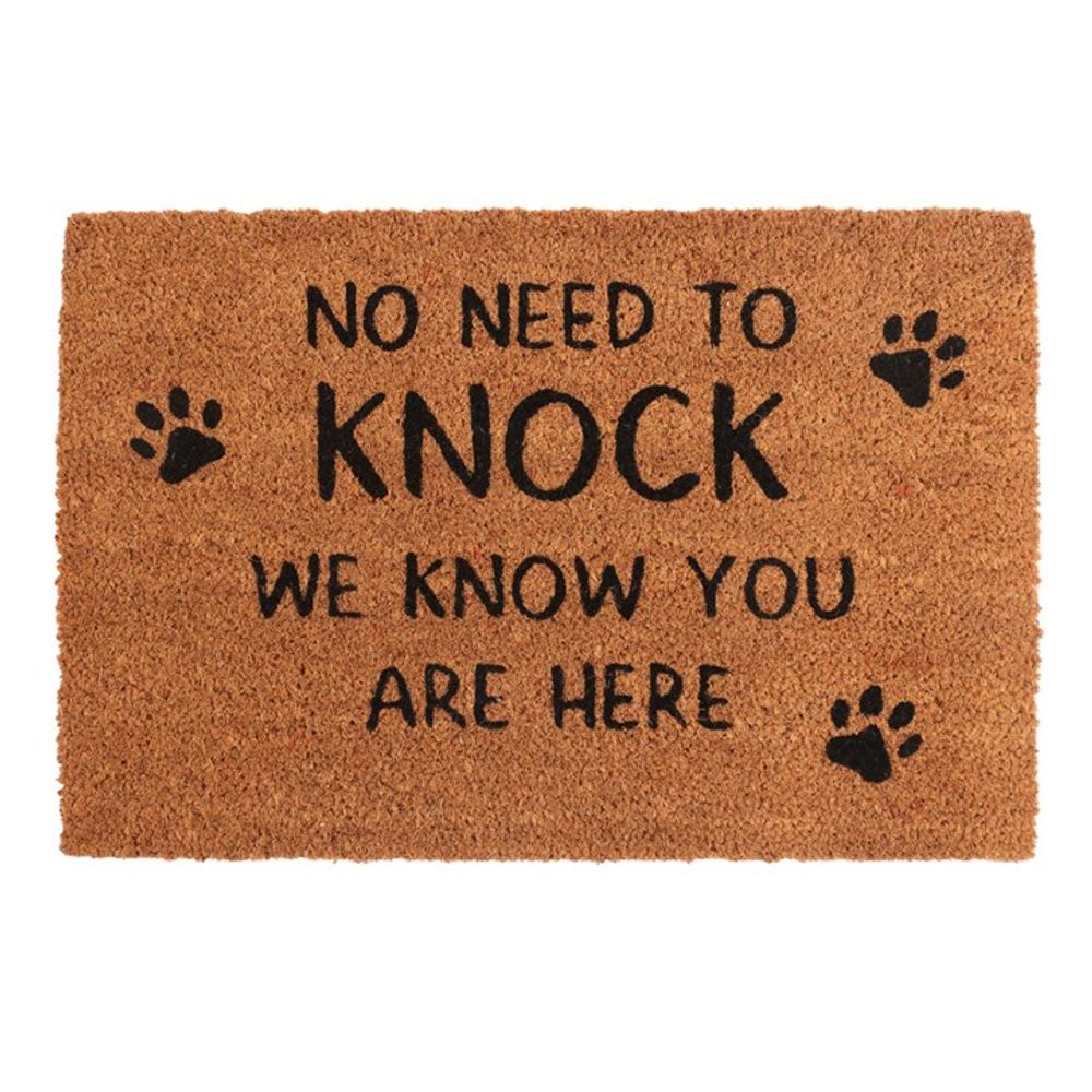 Natural No Need To Knock Dog Doormat - Cat Brew Club