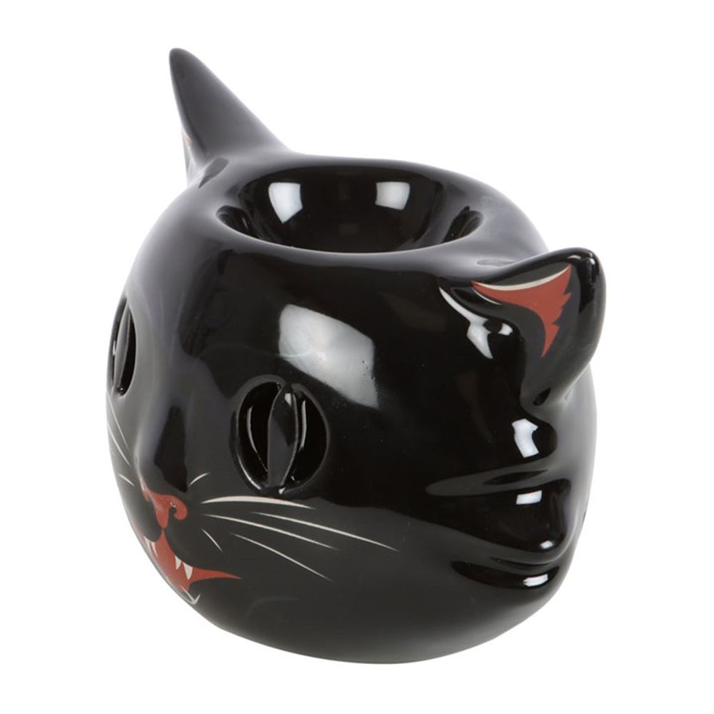 Spooky Black Cat Oil Burner - Halloween Decor - Cat Brew Club