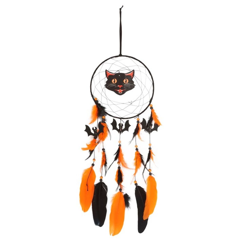 Black Cat Halloween Dreamcatcher - Spooky Home Decor - Cat Brew Club