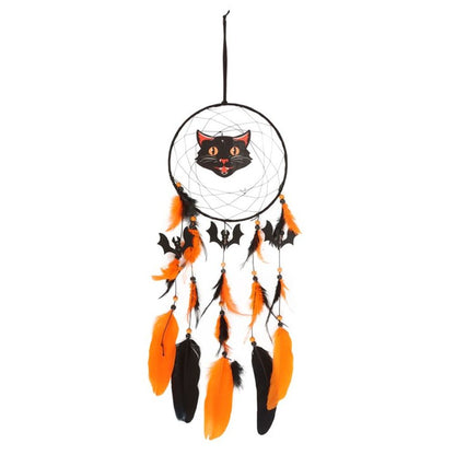 Black Cat Halloween Dreamcatcher - Spooky Home Decor - Cat Brew Club