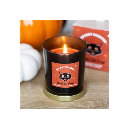 Black Cat Curse Candle - Cinnamon Orange Scent - Cat Brew Club