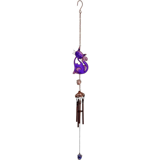 Purple Slinky Cat Windchime - Cat Brew Club