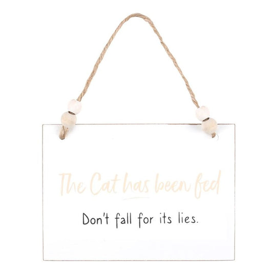 Cat Has Been Fed Sign - Hanging Pet Reminder - Cat Brew Club