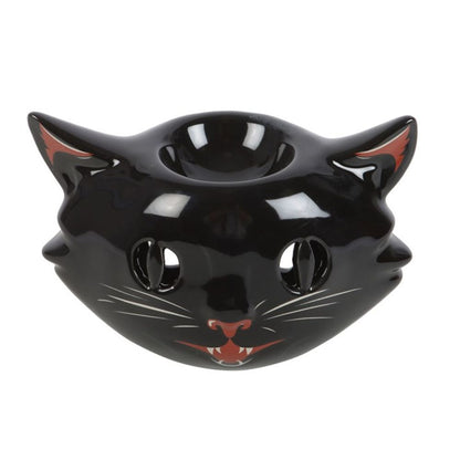 Spooky Black Cat Oil Burner - Halloween Decor - Cat Brew Club