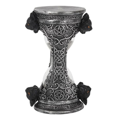 17cm Gothic Black Cat Hourglass Timer – Elegant and Functional Decor - Cat Brew Club