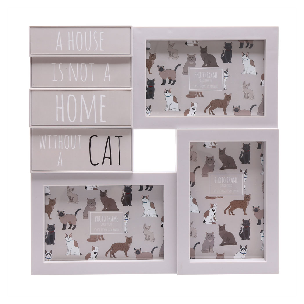 29cm Cat Multi Photo Frame - Cat Brew Club