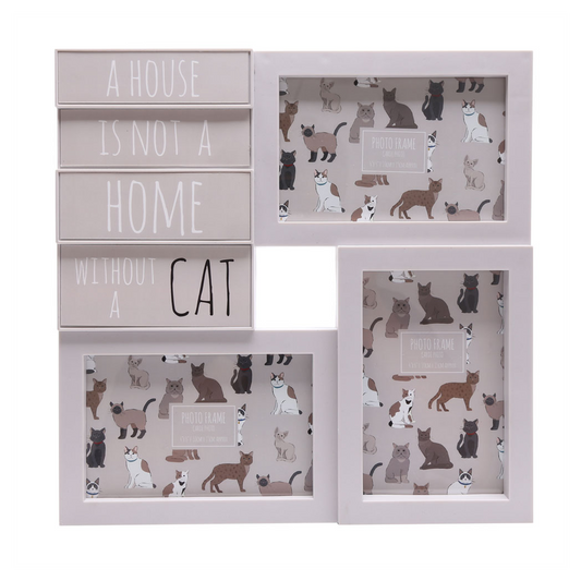 29cm Cat Multi Photo Frame - Cat Brew Club