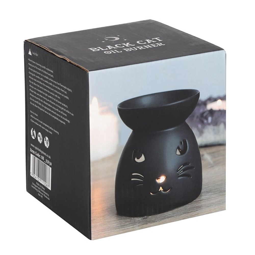 Black Cat Cut Out Oil Burner - Aromatherapy Diffuser - Cat Brew Club