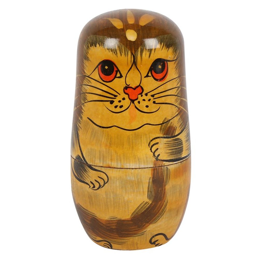 Russian Doll Set - Cat Design Nesting Dolls - Cat Brew Club