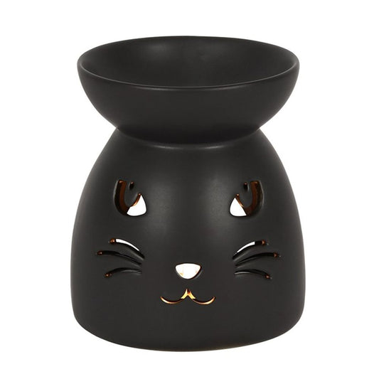 Black Cat Cut Out Oil Burner - Aromatherapy Diffuser - Cat Brew Club