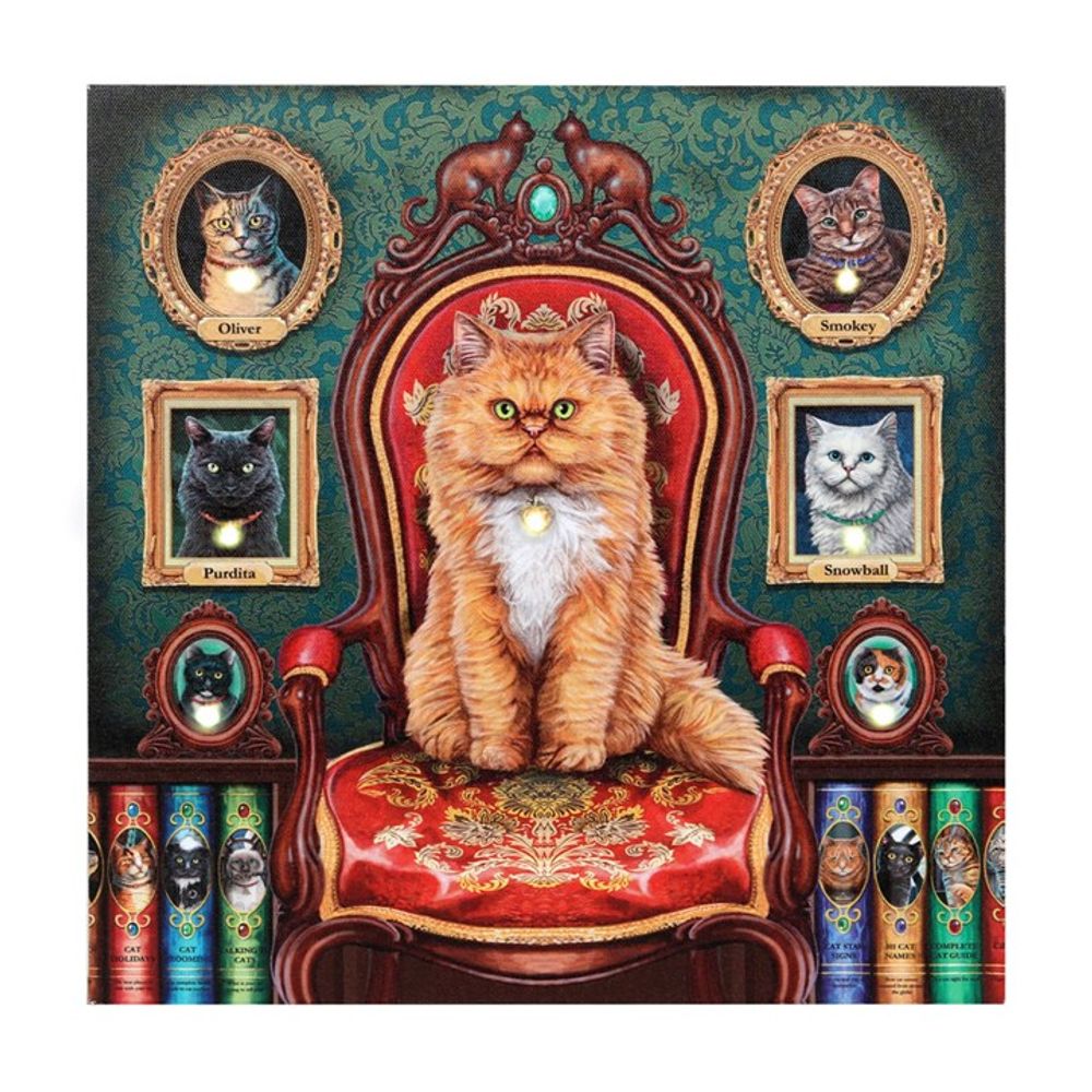 Lisa Parker Mad About Cats Light Up Canvas - Illuminated Wall Art - Cat Brew Club