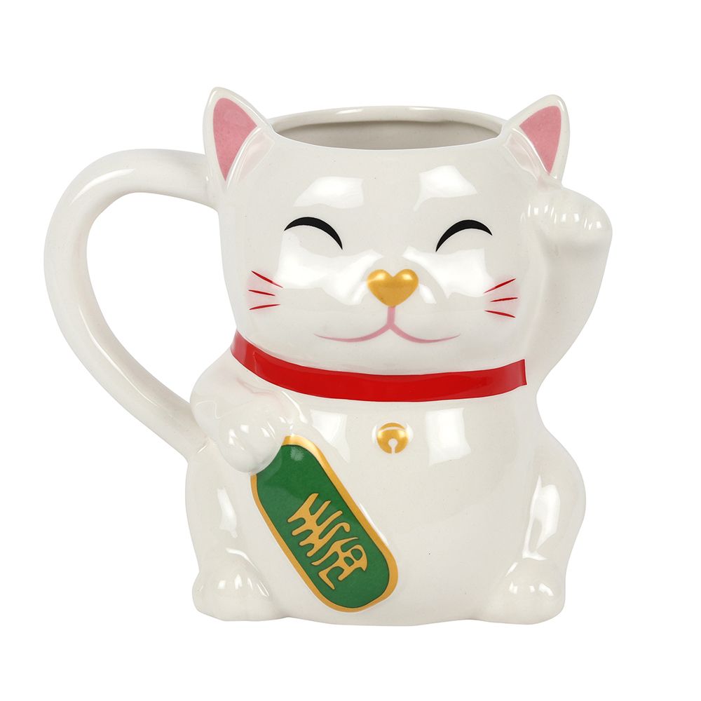 Waving Lucky Cat Mug - Cat Brew Club