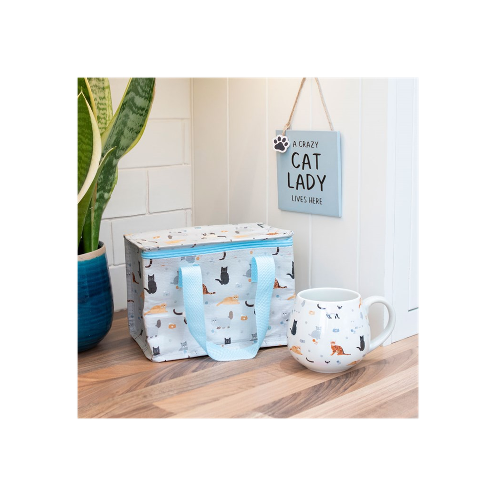 Cat Print Lunch Bag - Cat Brew Club