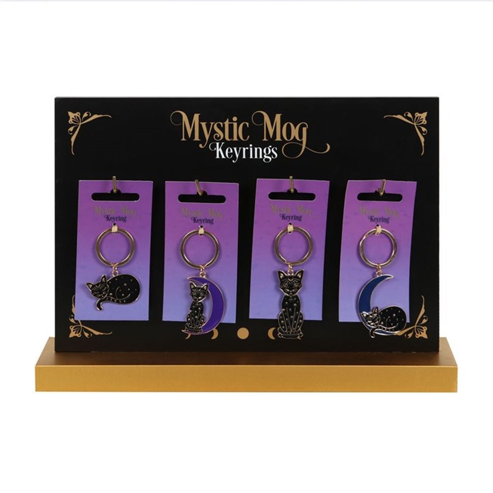 Mystic Mog Cat Keyrings Set of 24 - Display Pack - Cat Brew Club